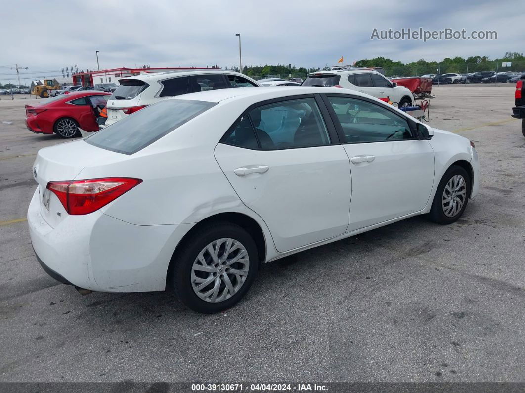 2019 Toyota Corolla Le White vin: 5YFBURHE1KP944593