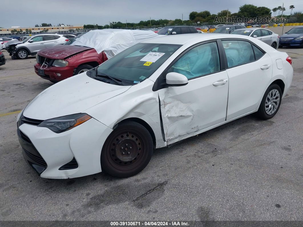 2019 Toyota Corolla Le White vin: 5YFBURHE1KP944593