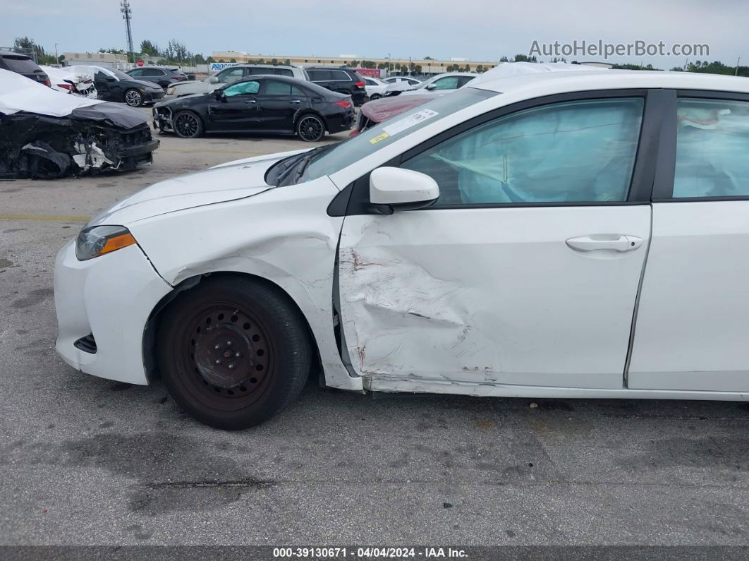 2019 Toyota Corolla Le White vin: 5YFBURHE1KP944593