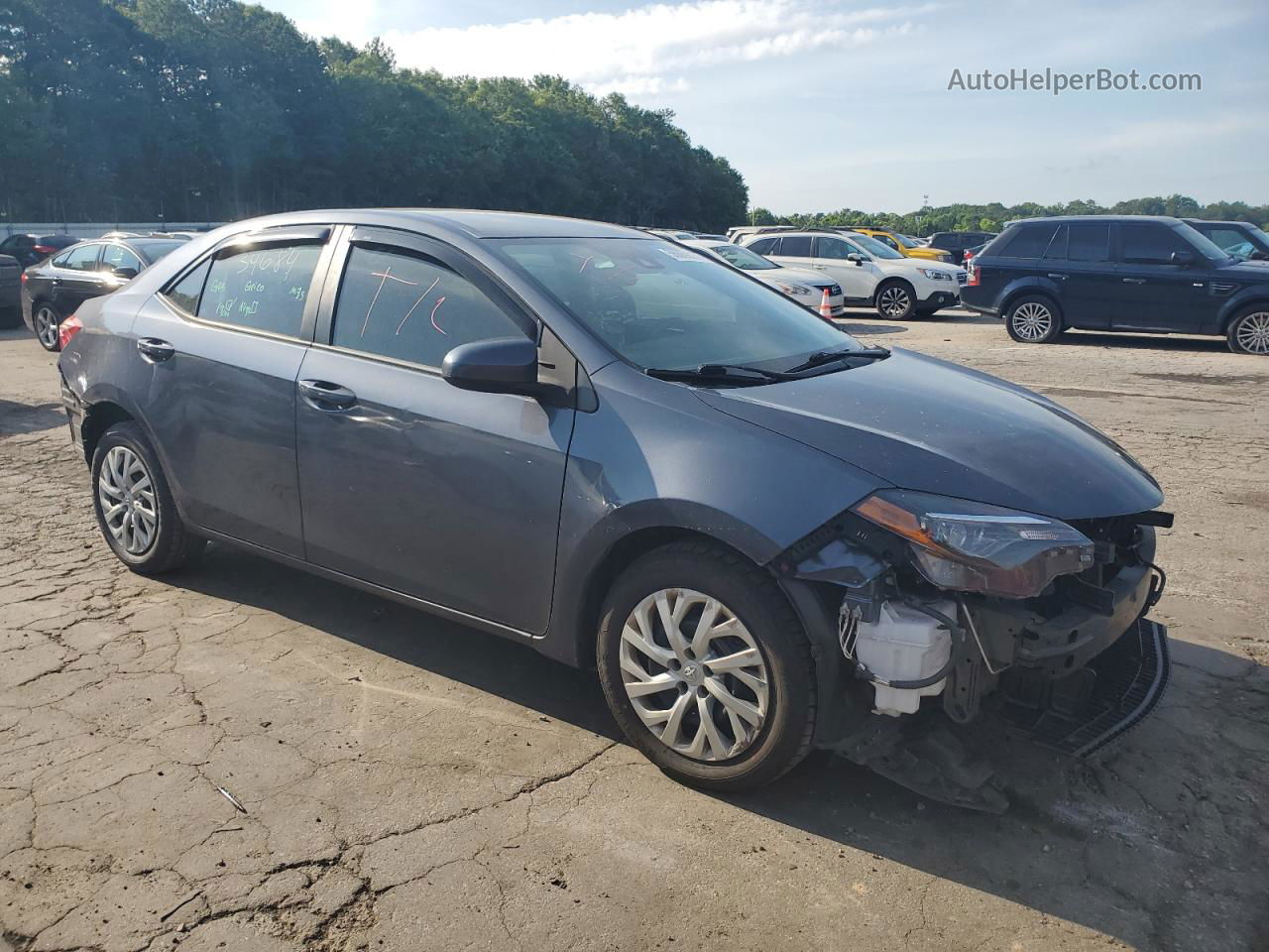 2019 Toyota Corolla L Серый vin: 5YFBURHE1KP948403