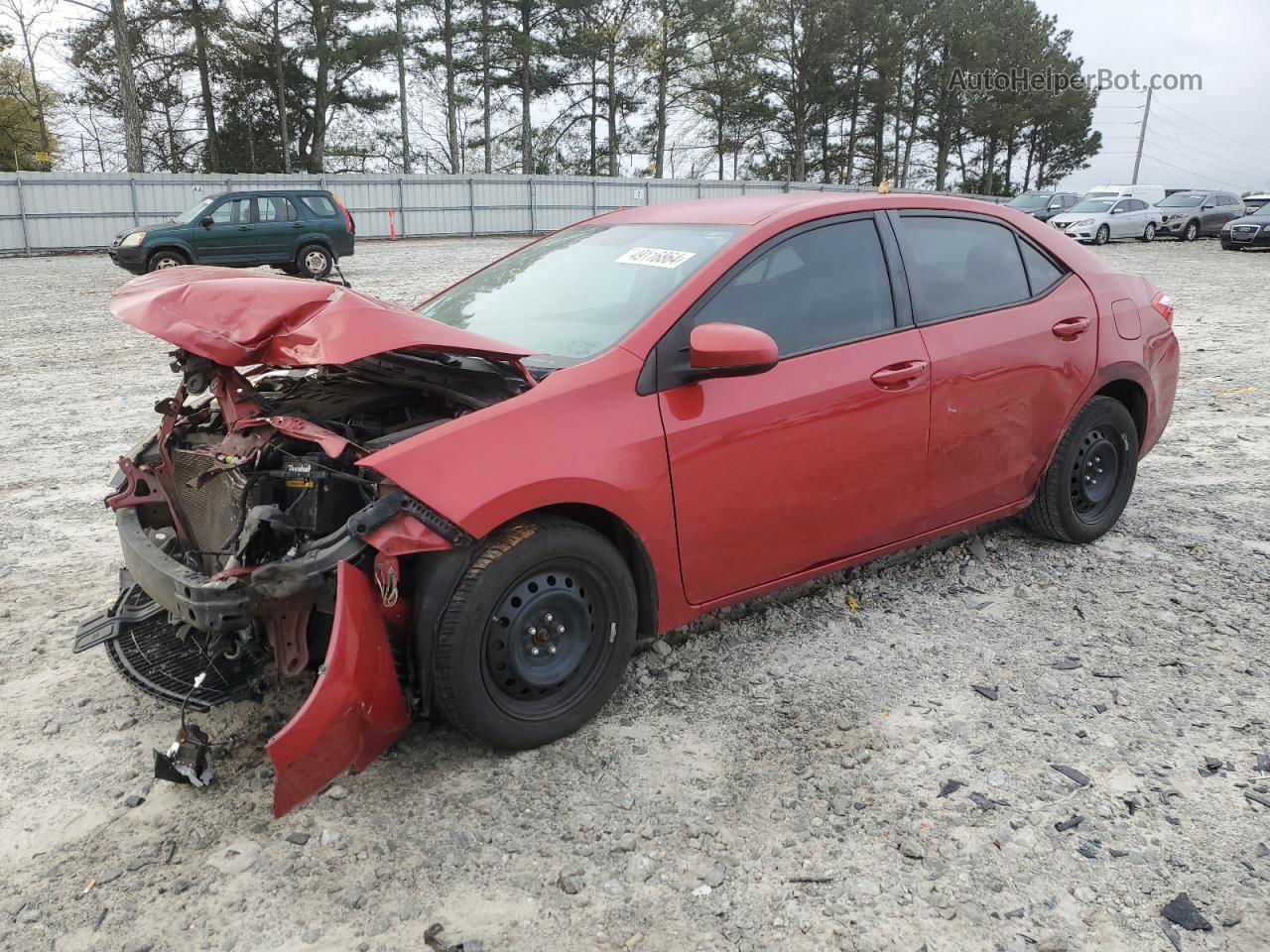 2014 Toyota Corolla L Red vin: 5YFBURHE2EP138864