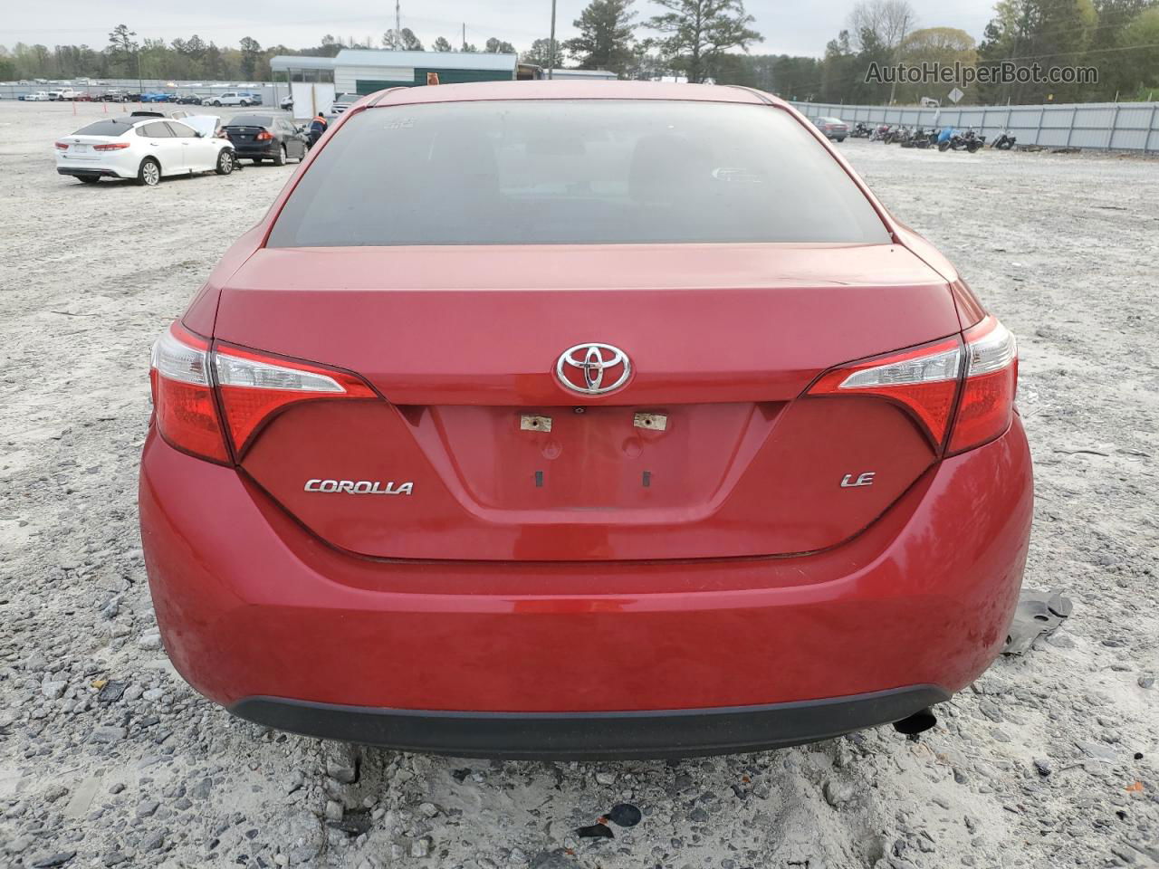 2014 Toyota Corolla L Red vin: 5YFBURHE2EP138864