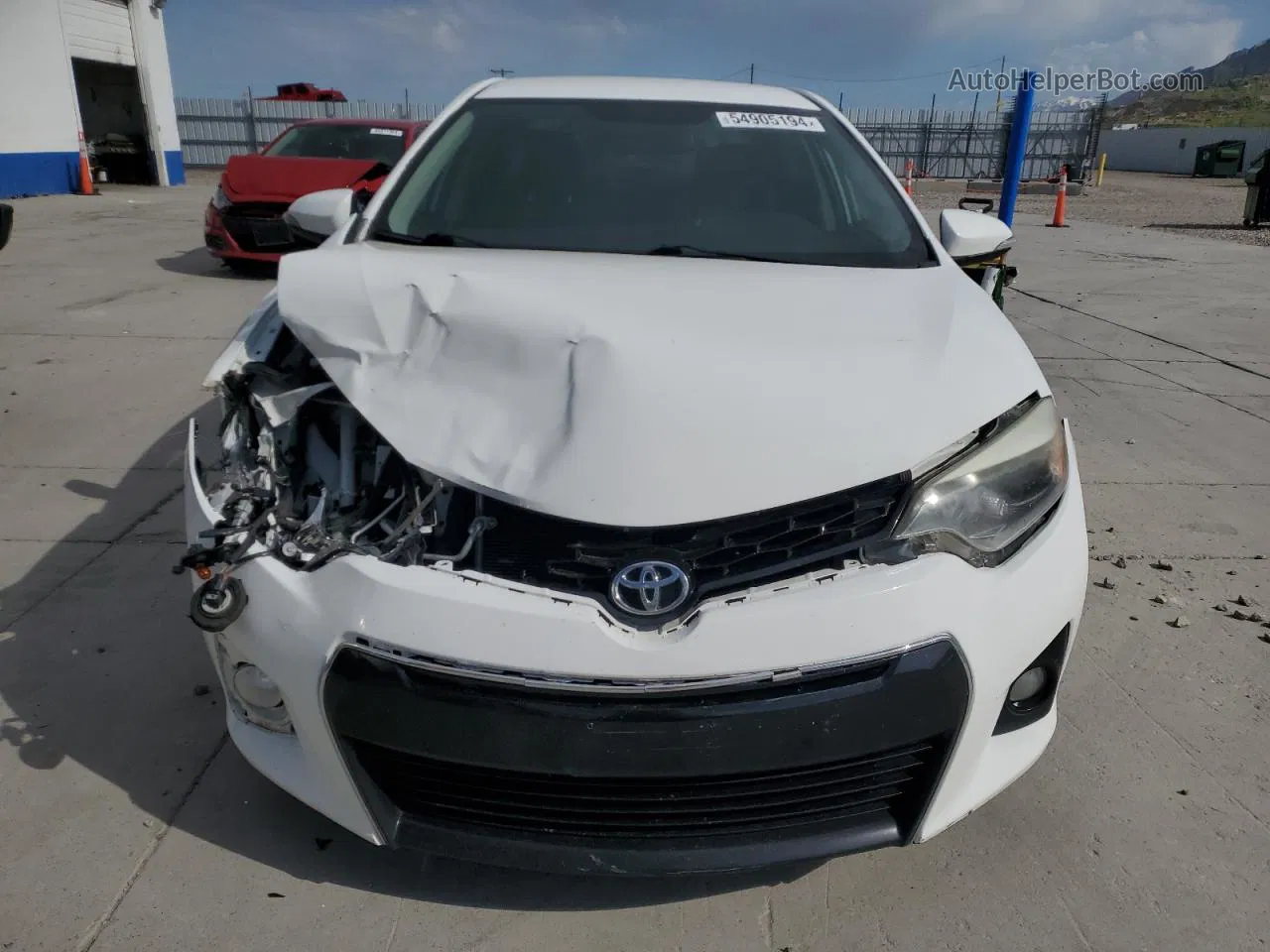 2014 Toyota Corolla L White vin: 5YFBURHE2EP140856