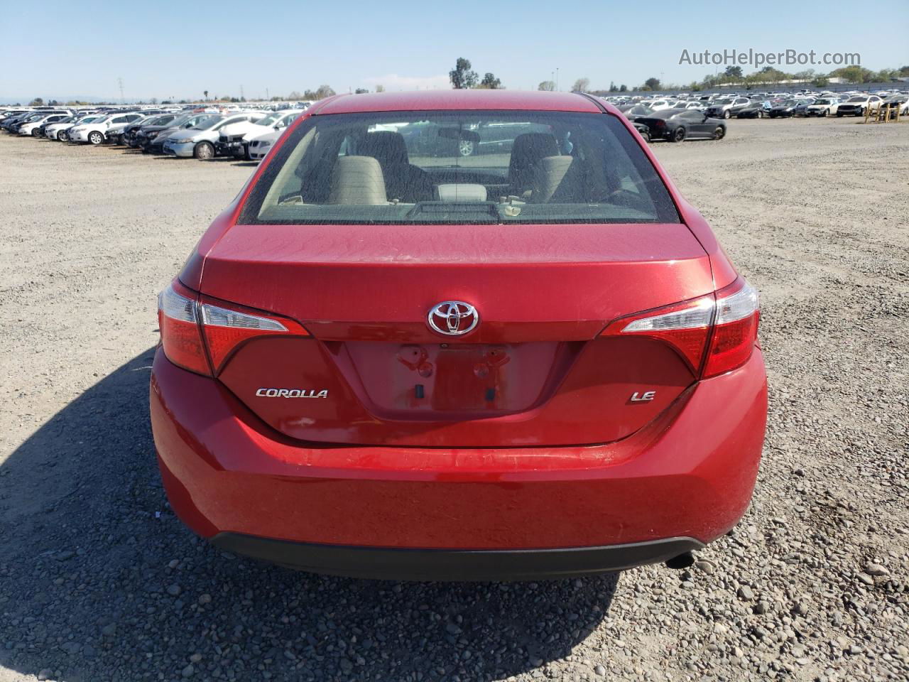 2015 Toyota Corolla L Red vin: 5YFBURHE2FP180419