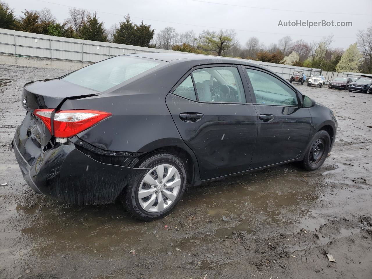 2015 Toyota Corolla L Black vin: 5YFBURHE2FP205383