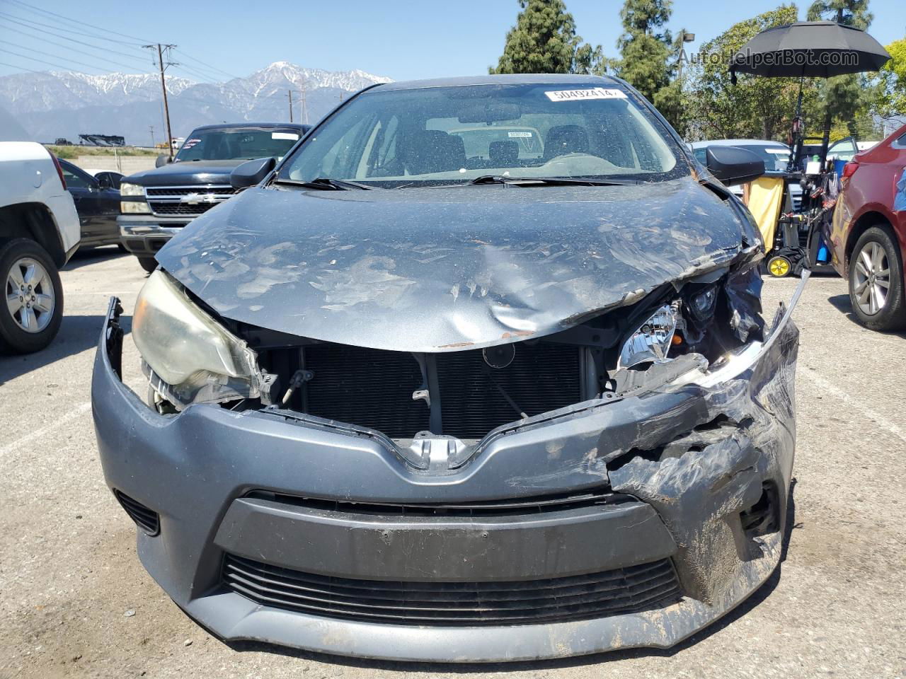 2015 Toyota Corolla L Blue vin: 5YFBURHE2FP208431