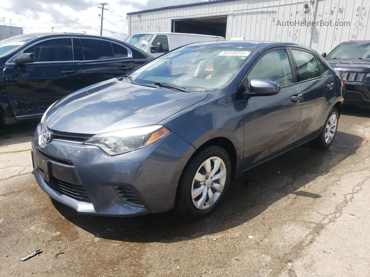 2015 Toyota Corolla L Blue vin: 5YFBURHE2FP231420