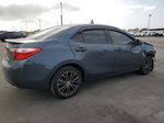 2015 Toyota Corolla L Blue vin: 5YFBURHE2FP313647