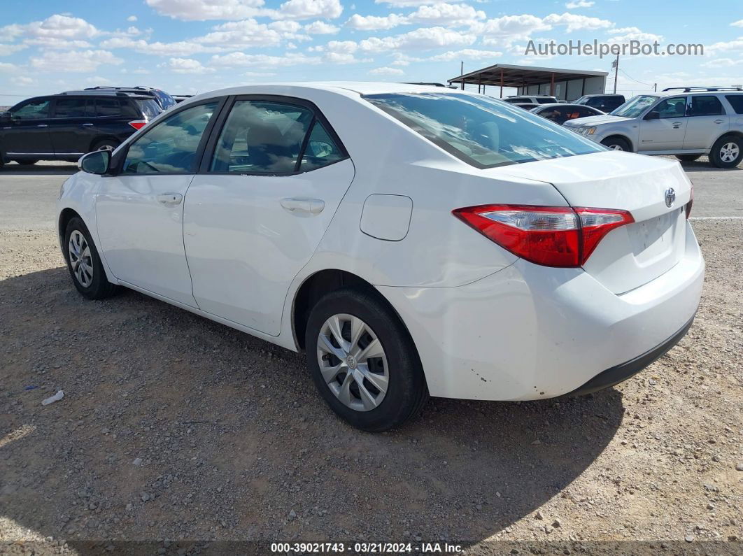 2015 Toyota Corolla L White vin: 5YFBURHE2FP332120