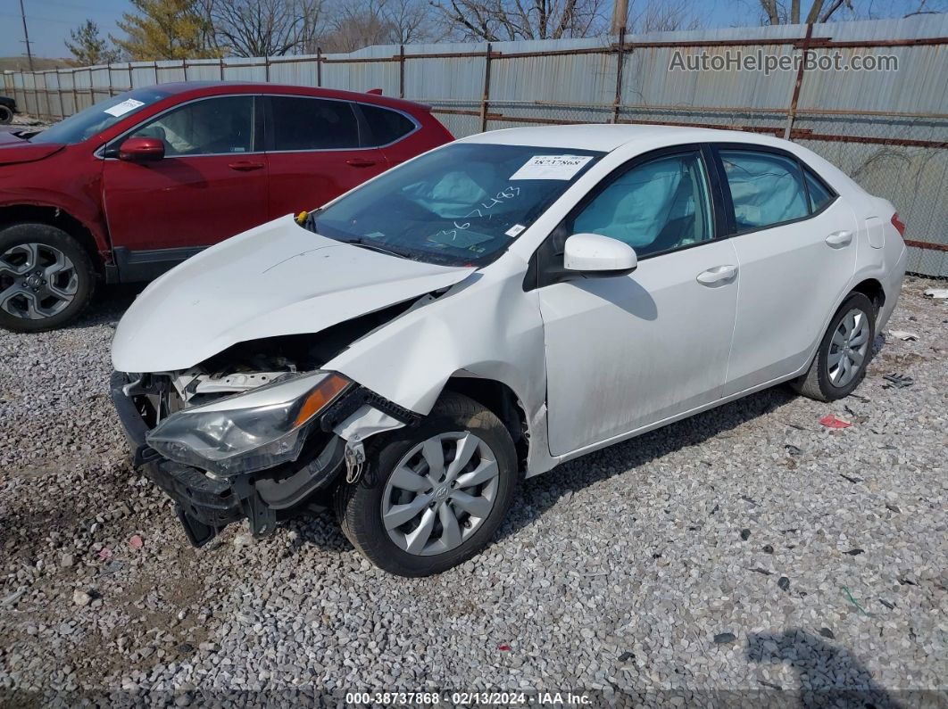 2016 Toyota Corolla Le White vin: 5YFBURHE2GP367483