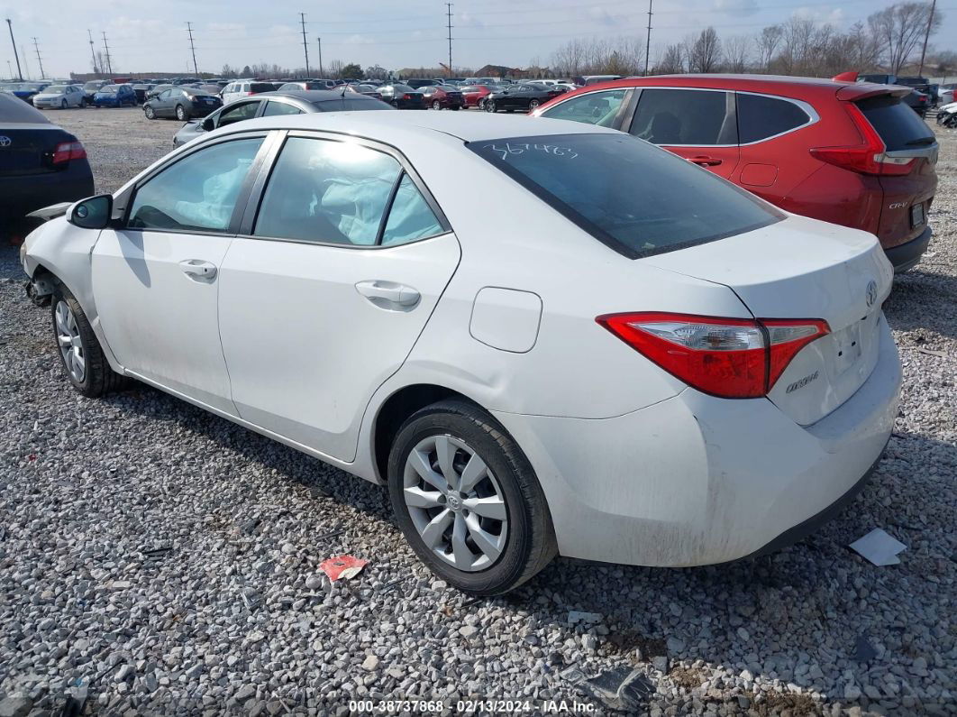 2016 Toyota Corolla Le White vin: 5YFBURHE2GP367483