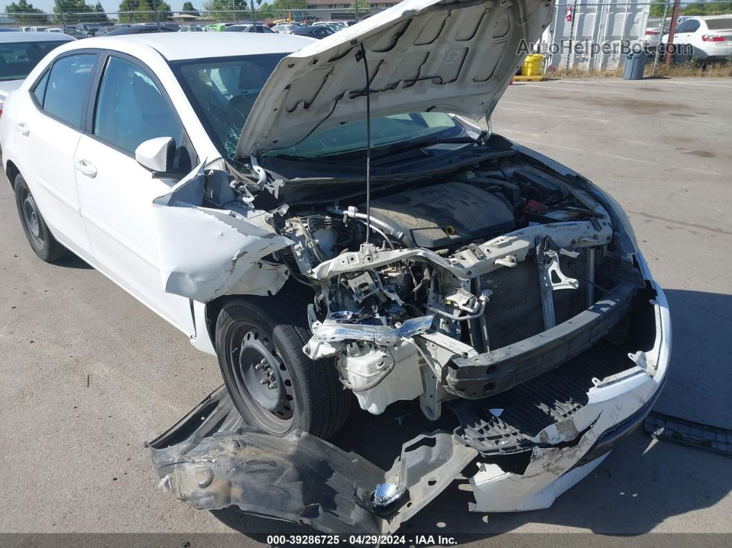 2016 Toyota Corolla Le White vin: 5YFBURHE2GP382730