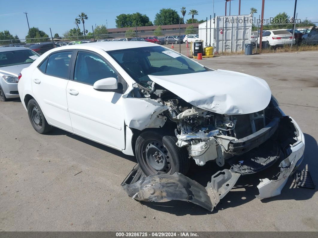 2016 Toyota Corolla Le White vin: 5YFBURHE2GP382730