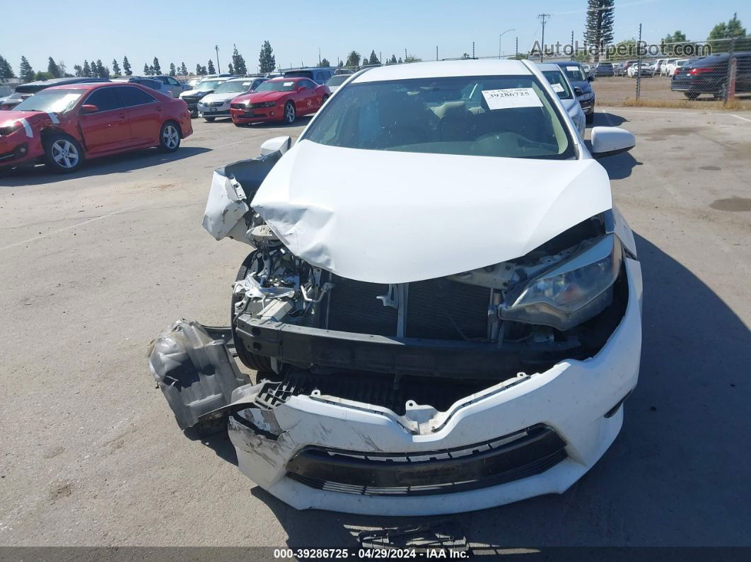 2016 Toyota Corolla Le White vin: 5YFBURHE2GP382730