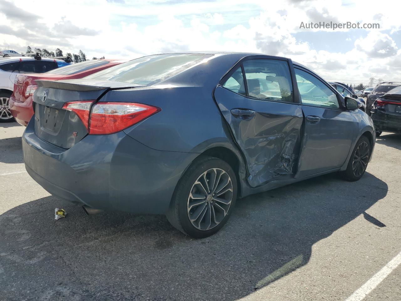 2016 Toyota Corolla L Синий vin: 5YFBURHE2GP384493