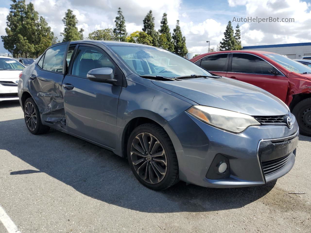 2016 Toyota Corolla L Синий vin: 5YFBURHE2GP384493