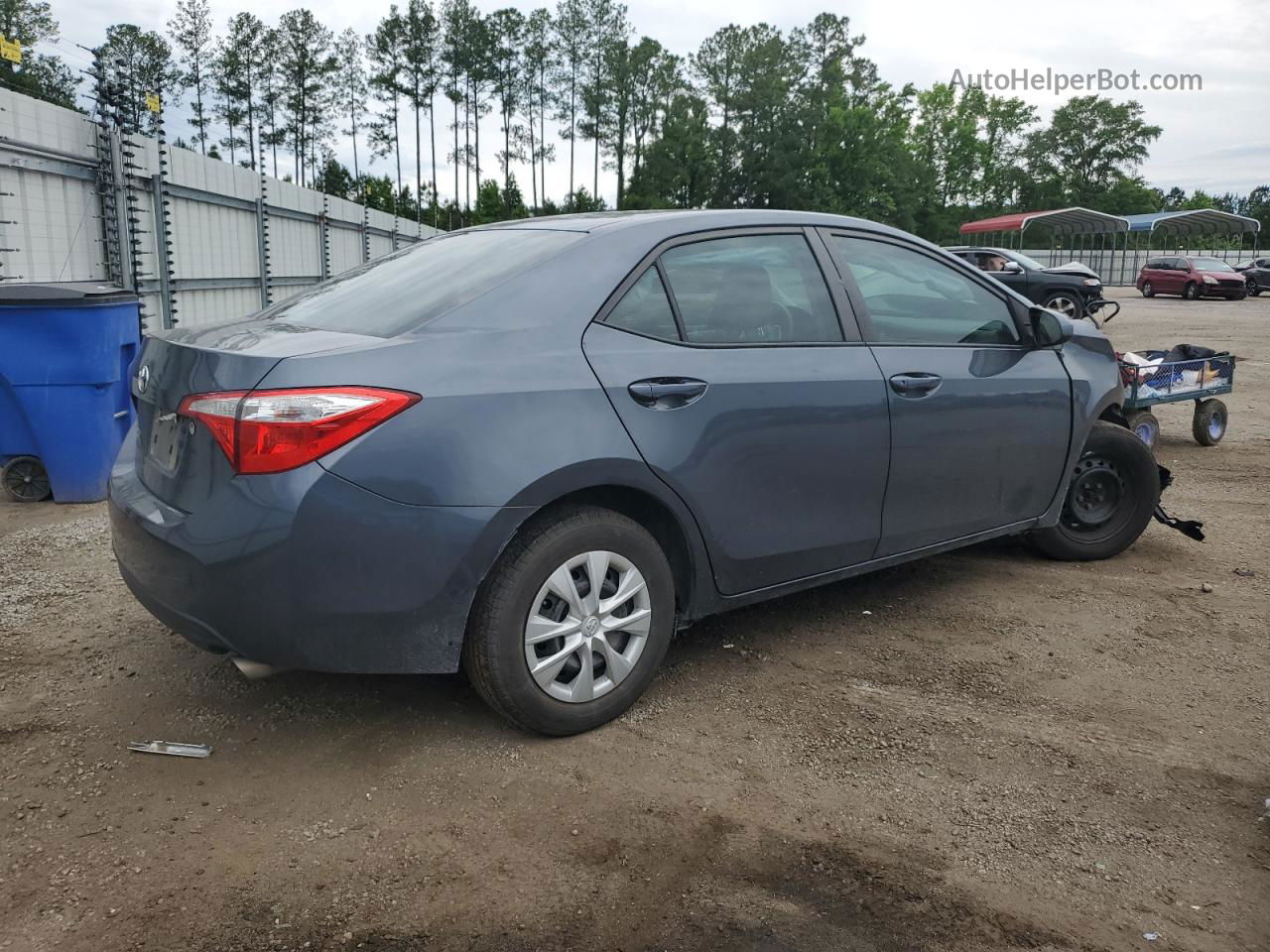 2016 Toyota Corolla L Blue vin: 5YFBURHE2GP462285