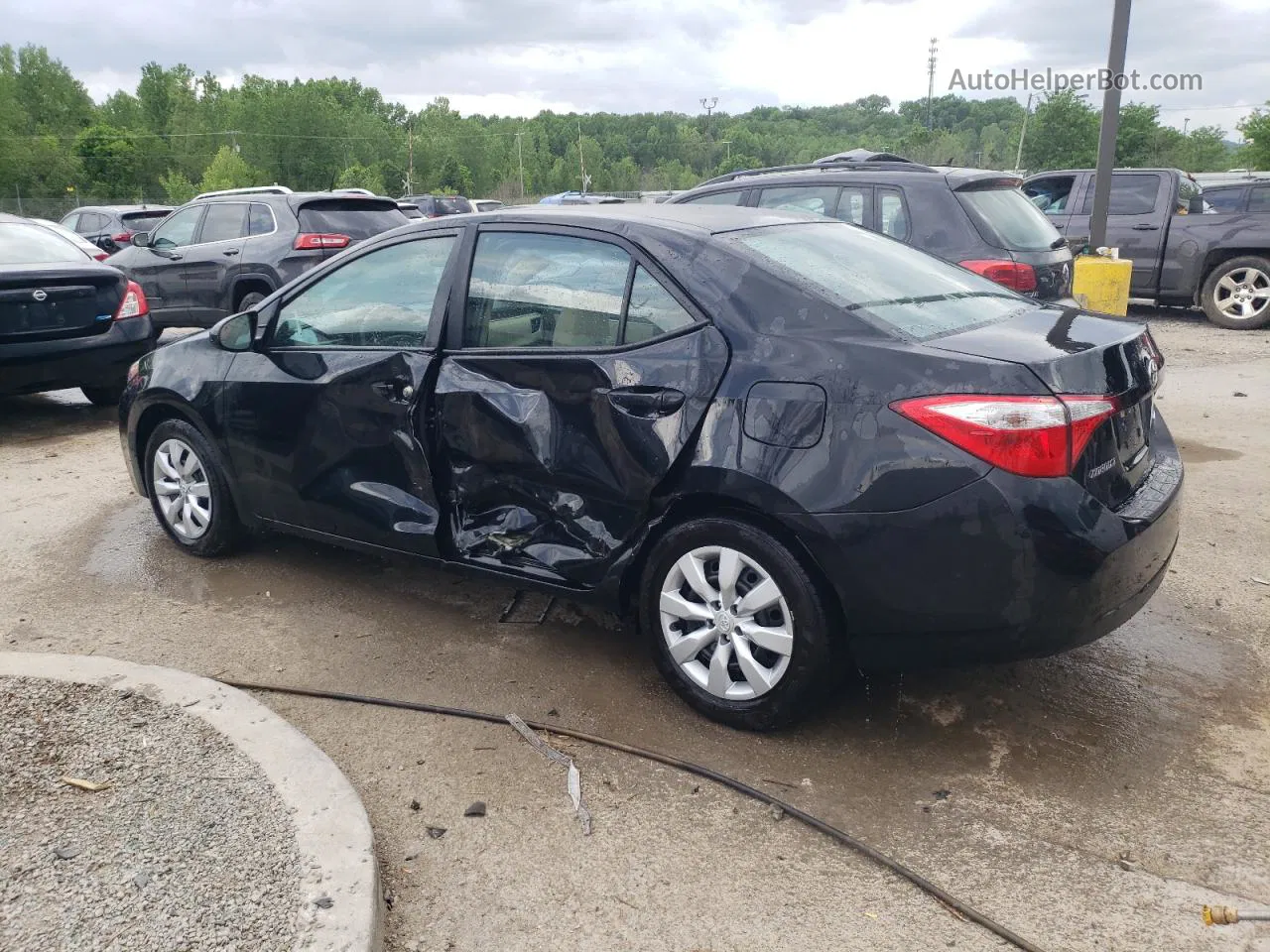 2016 Toyota Corolla L Black vin: 5YFBURHE2GP484769