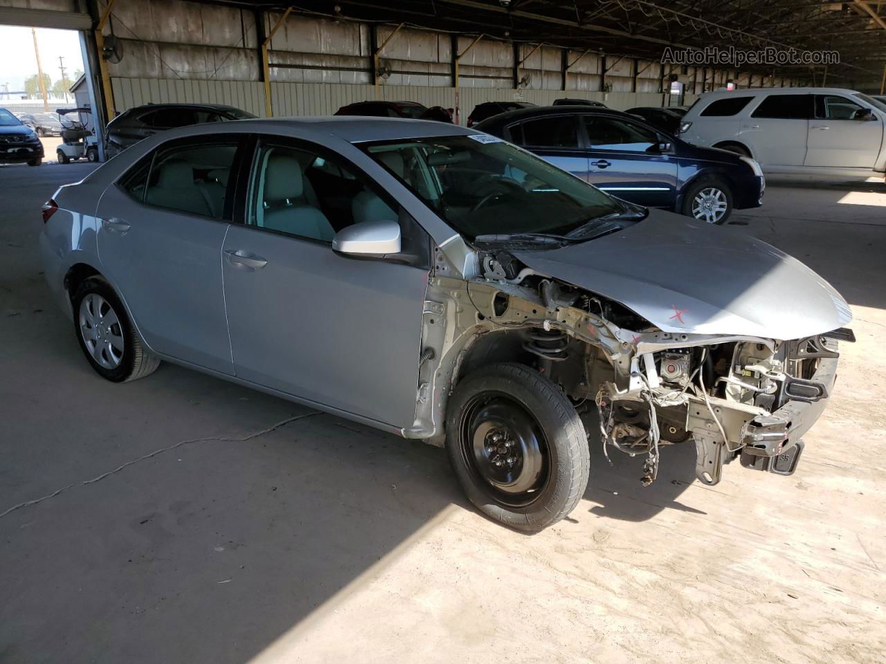 2016 Toyota Corolla L Silver vin: 5YFBURHE2GP562743