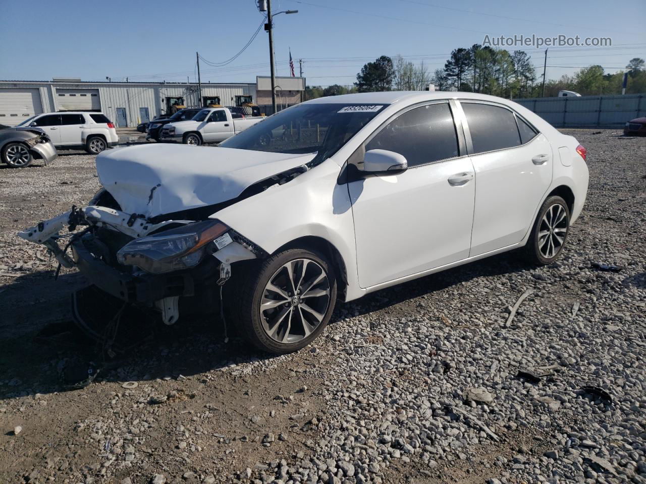 2017 Toyota Corolla L White vin: 5YFBURHE2HP579477