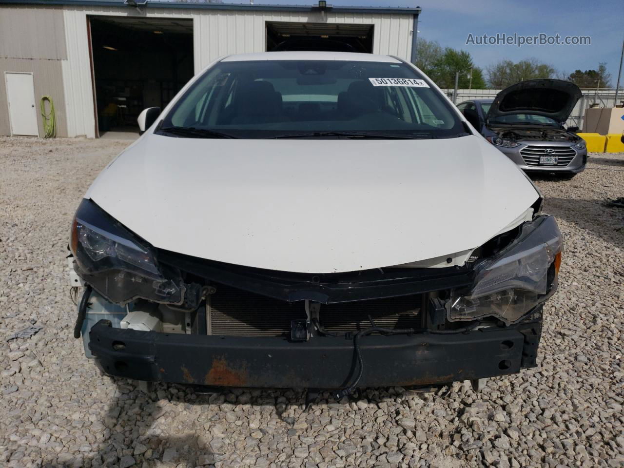 2017 Toyota Corolla L White vin: 5YFBURHE2HP583738