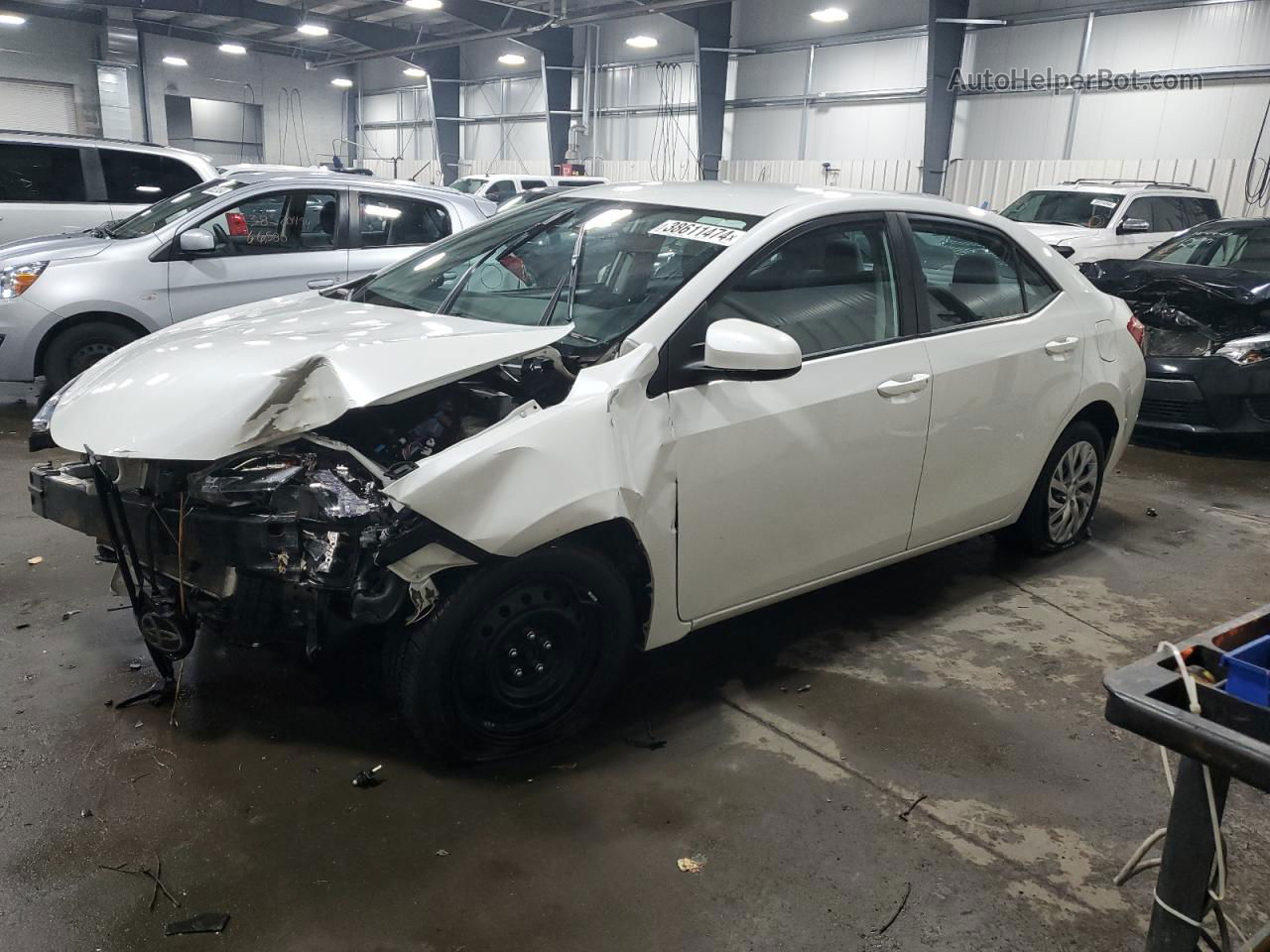 2017 Toyota Corolla L White vin: 5YFBURHE2HP623493