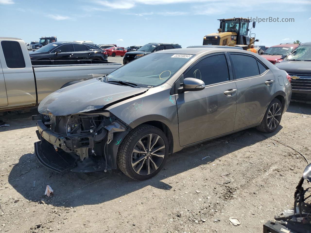 2017 Toyota Corolla L Gray vin: 5YFBURHE2HP684634