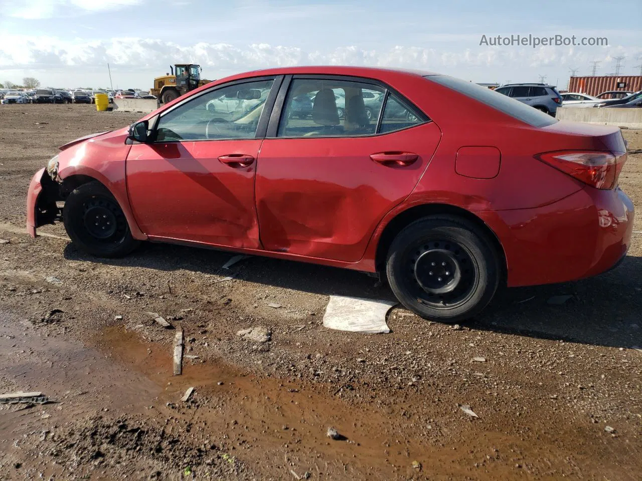 2017 Toyota Corolla L Red vin: 5YFBURHE2HP688750