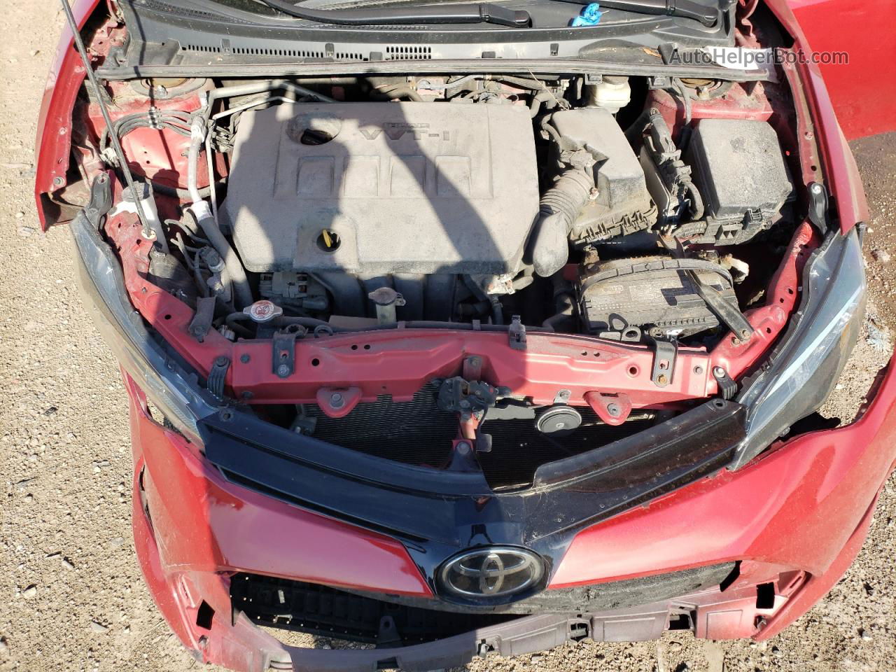 2017 Toyota Corolla L Red vin: 5YFBURHE2HP688750