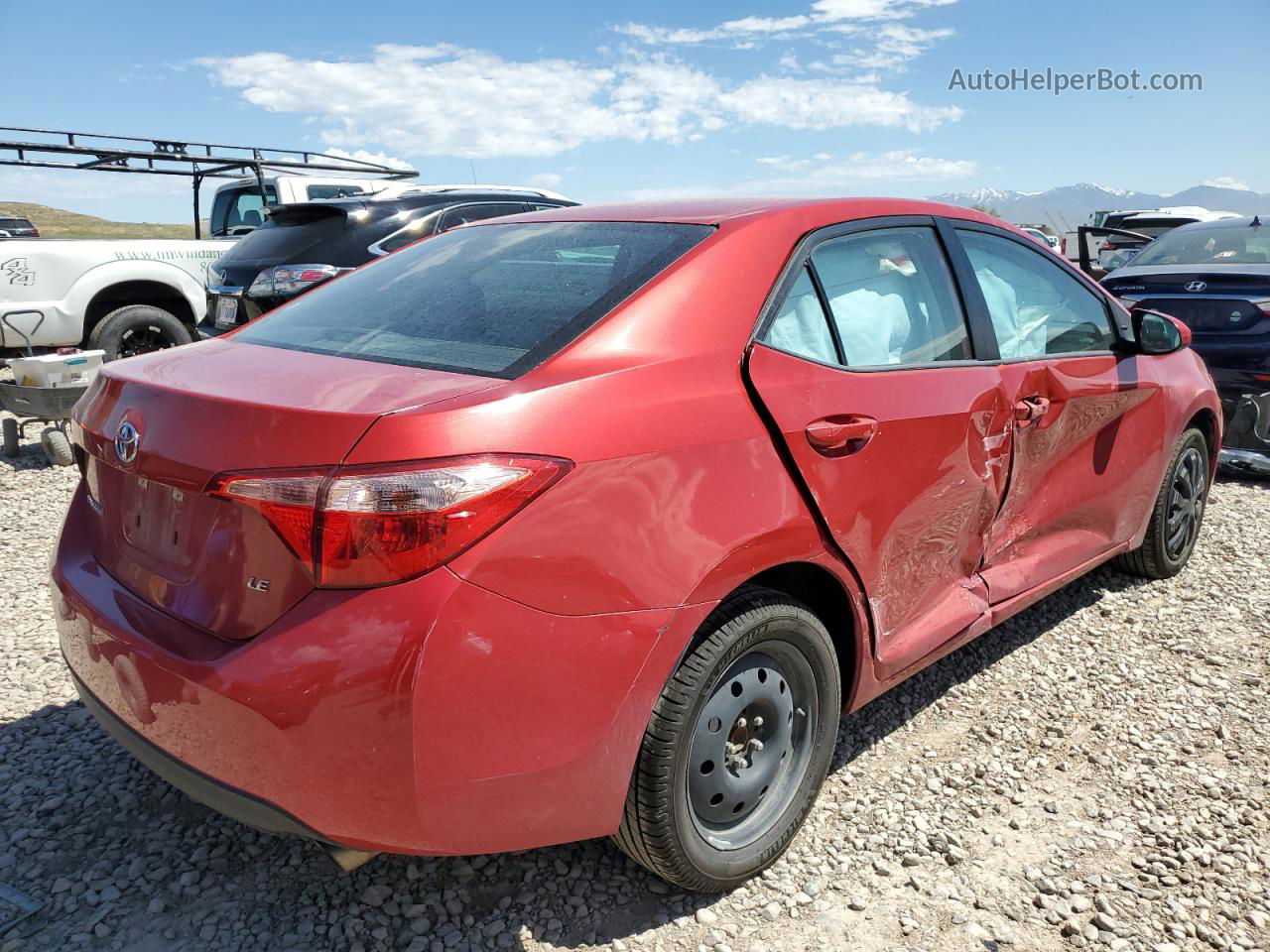 2017 Toyota Corolla L Red vin: 5YFBURHE2HP693866