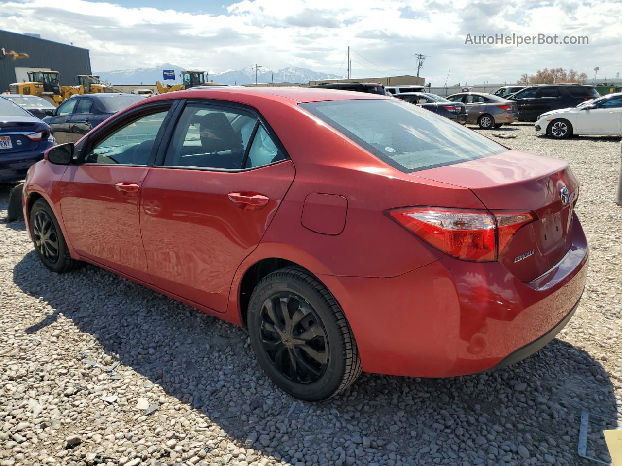 2017 Toyota Corolla L Red vin: 5YFBURHE2HP693866