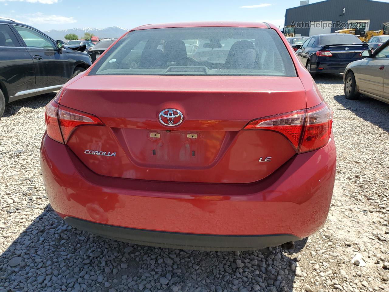 2017 Toyota Corolla L Red vin: 5YFBURHE2HP693866