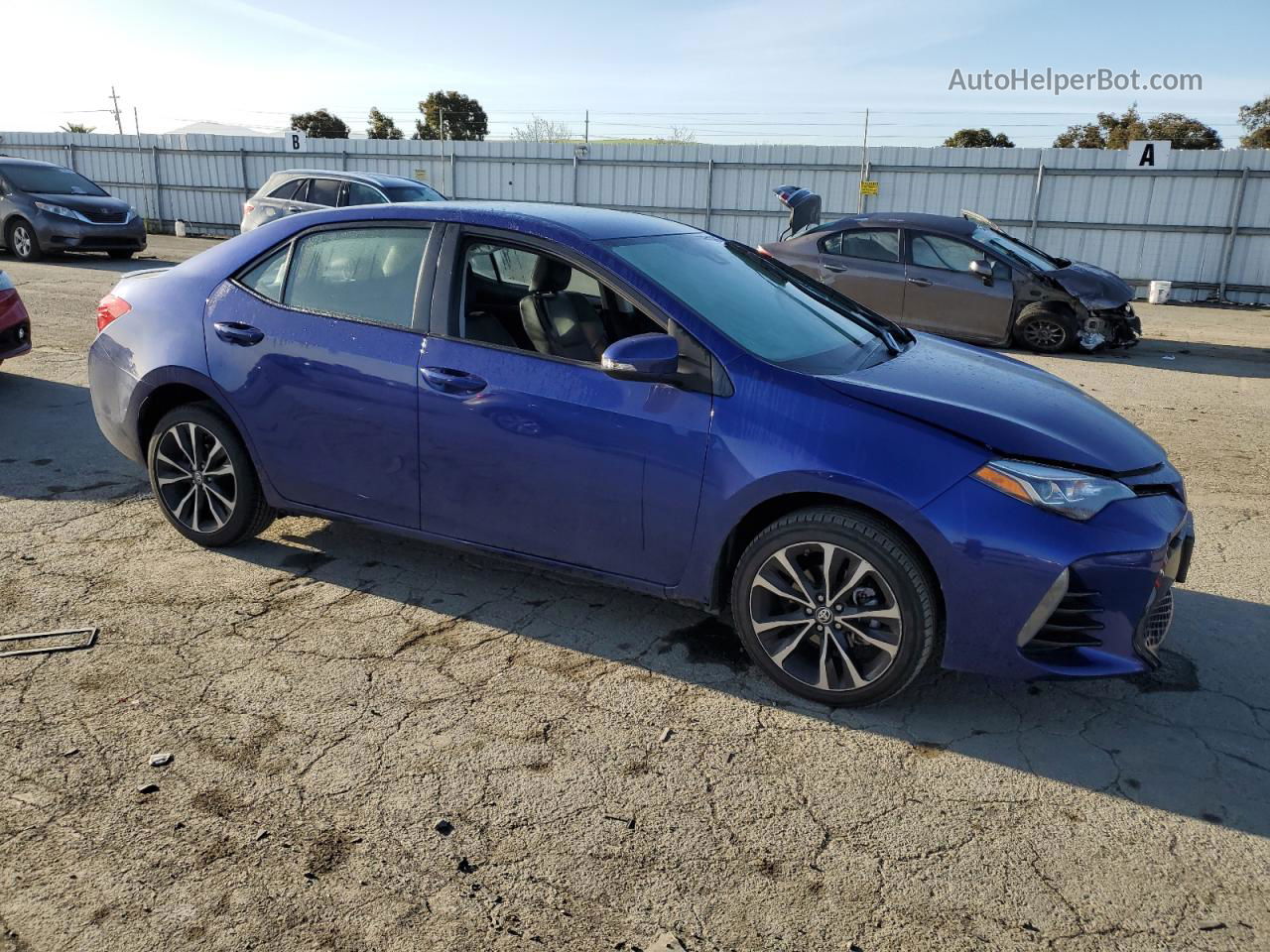 2017 Toyota Corolla L Blue vin: 5YFBURHE2HP704297