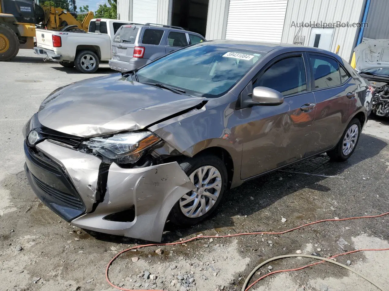 2017 Toyota Corolla L Gray vin: 5YFBURHE2HP734965