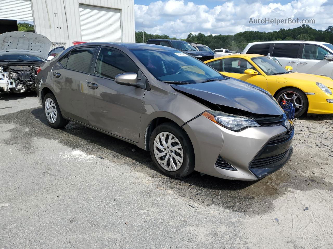 2017 Toyota Corolla L Gray vin: 5YFBURHE2HP734965