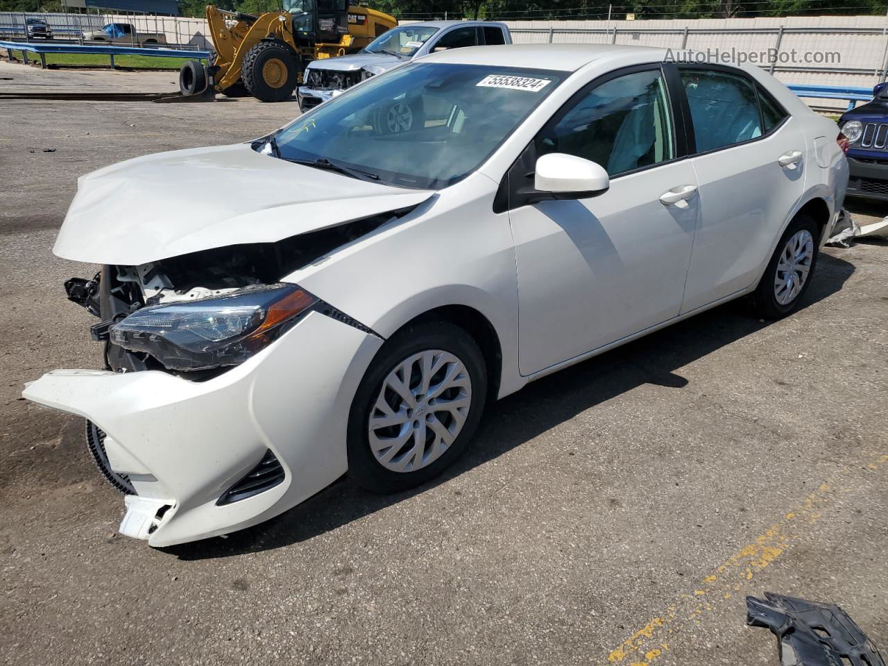 2019 Toyota Corolla L White vin: 5YFBURHE2KP856507