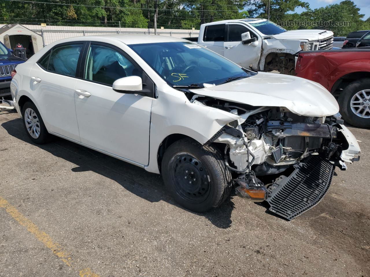 2019 Toyota Corolla L White vin: 5YFBURHE2KP856507