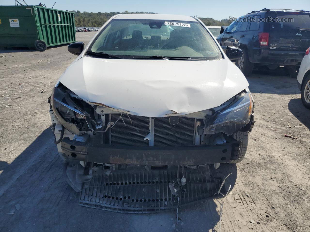 2019 Toyota Corolla L White vin: 5YFBURHE2KP883139