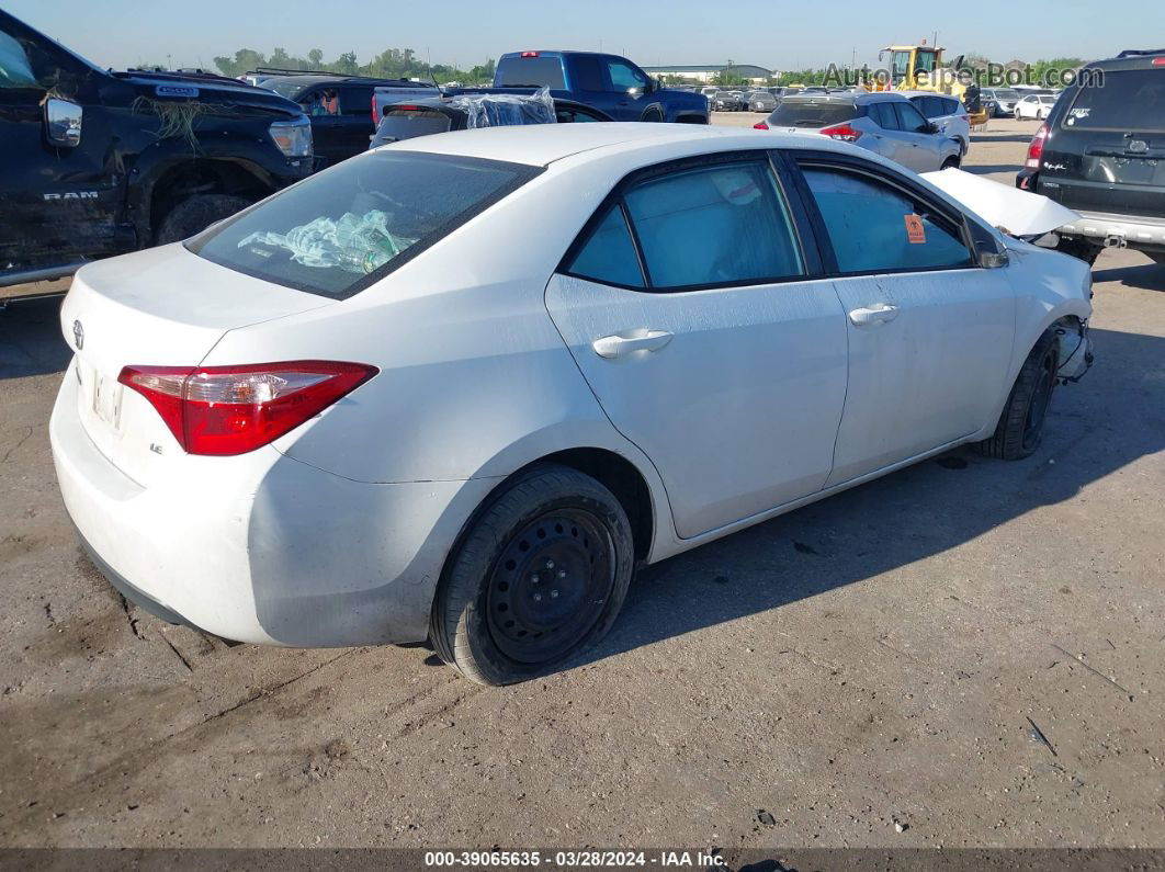 2019 Toyota Corolla Le Белый vin: 5YFBURHE2KP886798