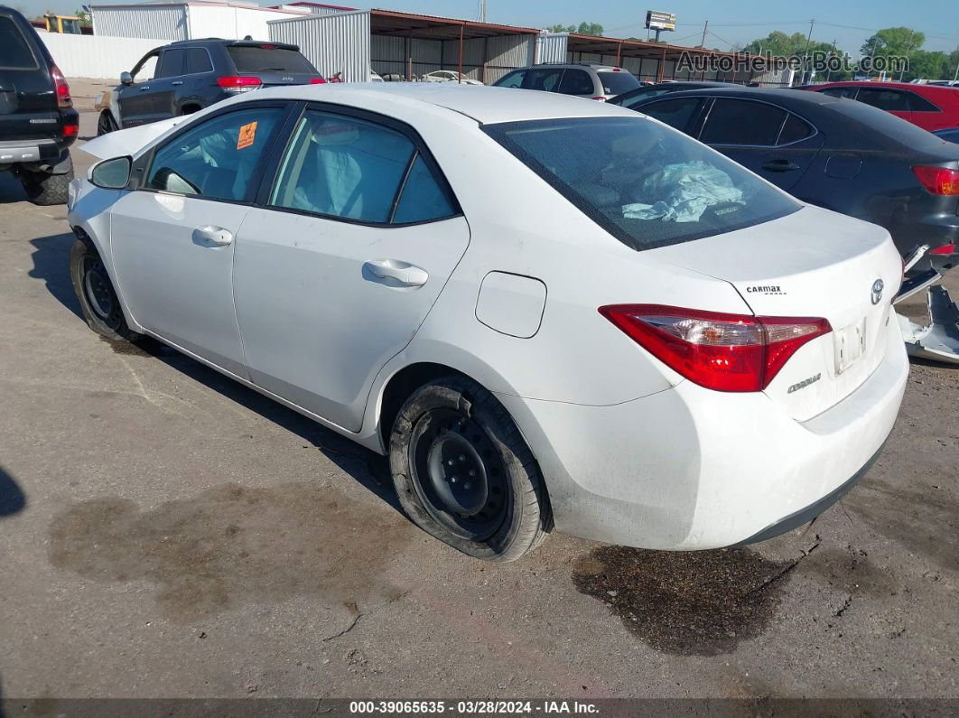 2019 Toyota Corolla Le White vin: 5YFBURHE2KP886798