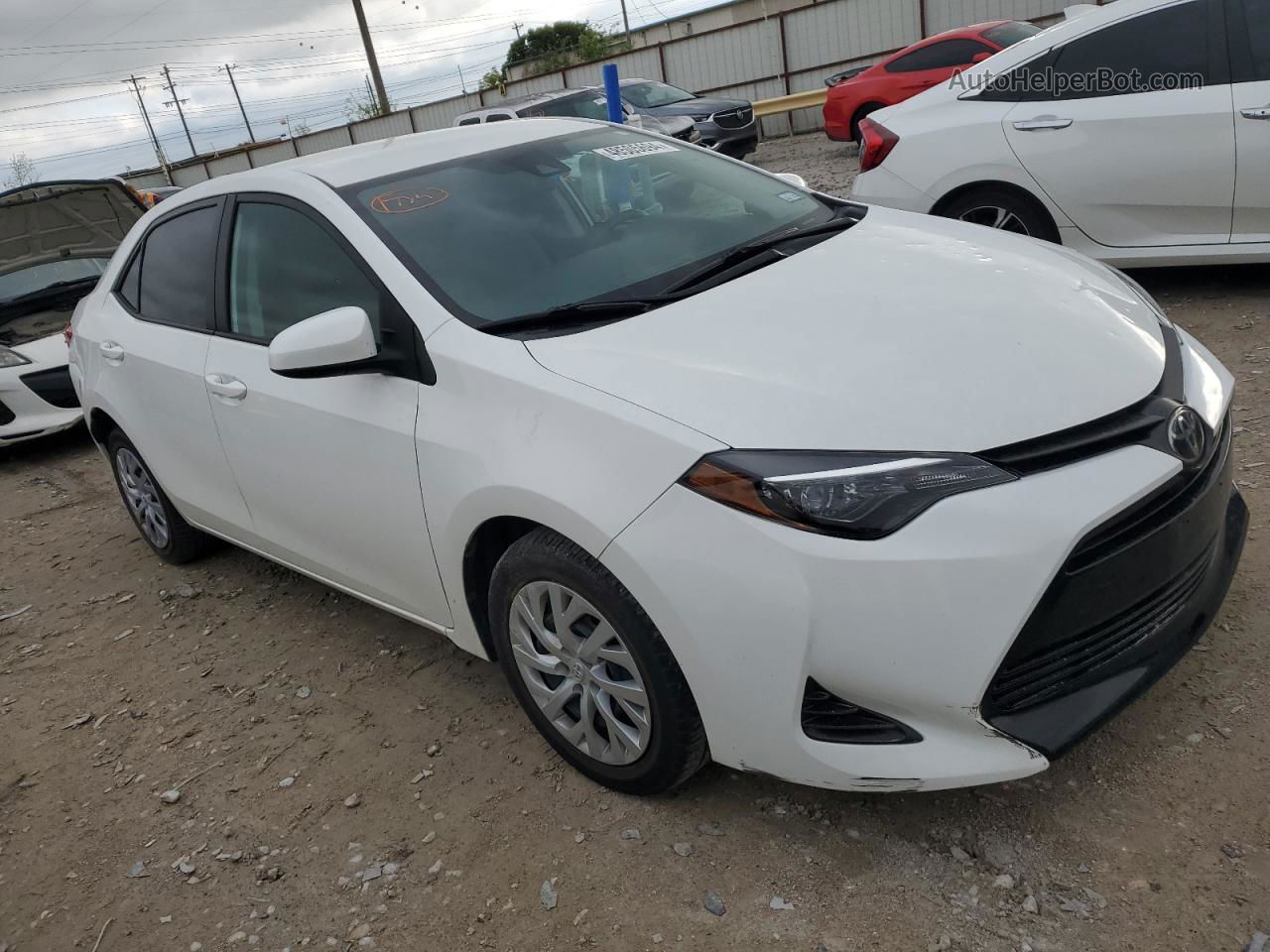 2019 Toyota Corolla L White vin: 5YFBURHE2KP899020