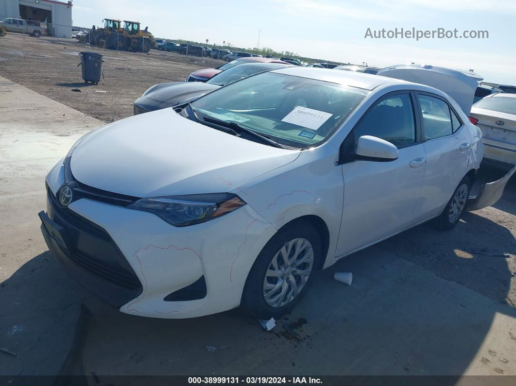 2019 Toyota Corolla Le White vin: 5YFBURHE2KP899244