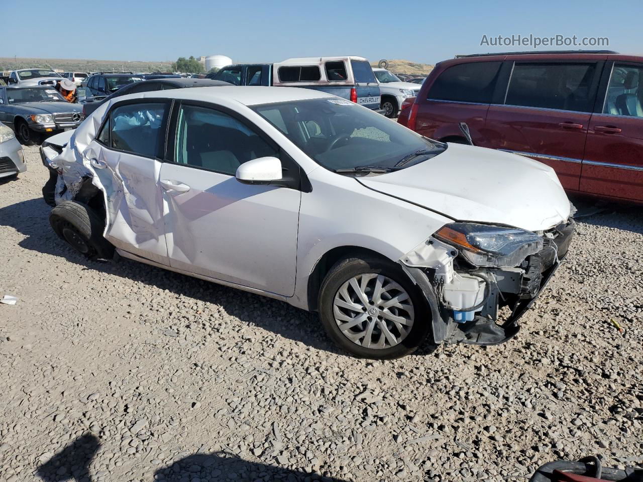 2019 Toyota Corolla L White vin: 5YFBURHE2KP920965