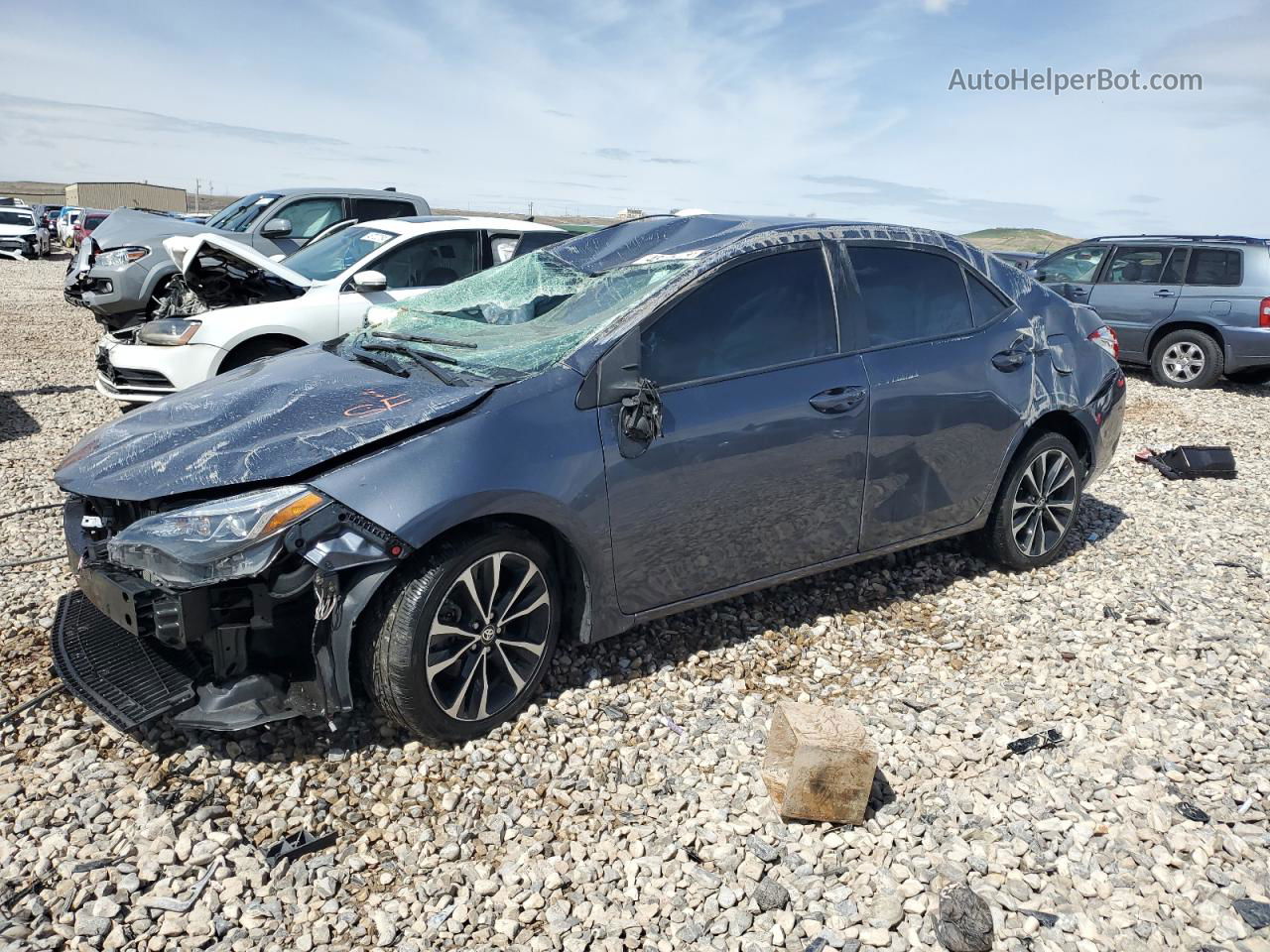 2019 Toyota Corolla L Gray vin: 5YFBURHE2KP934705