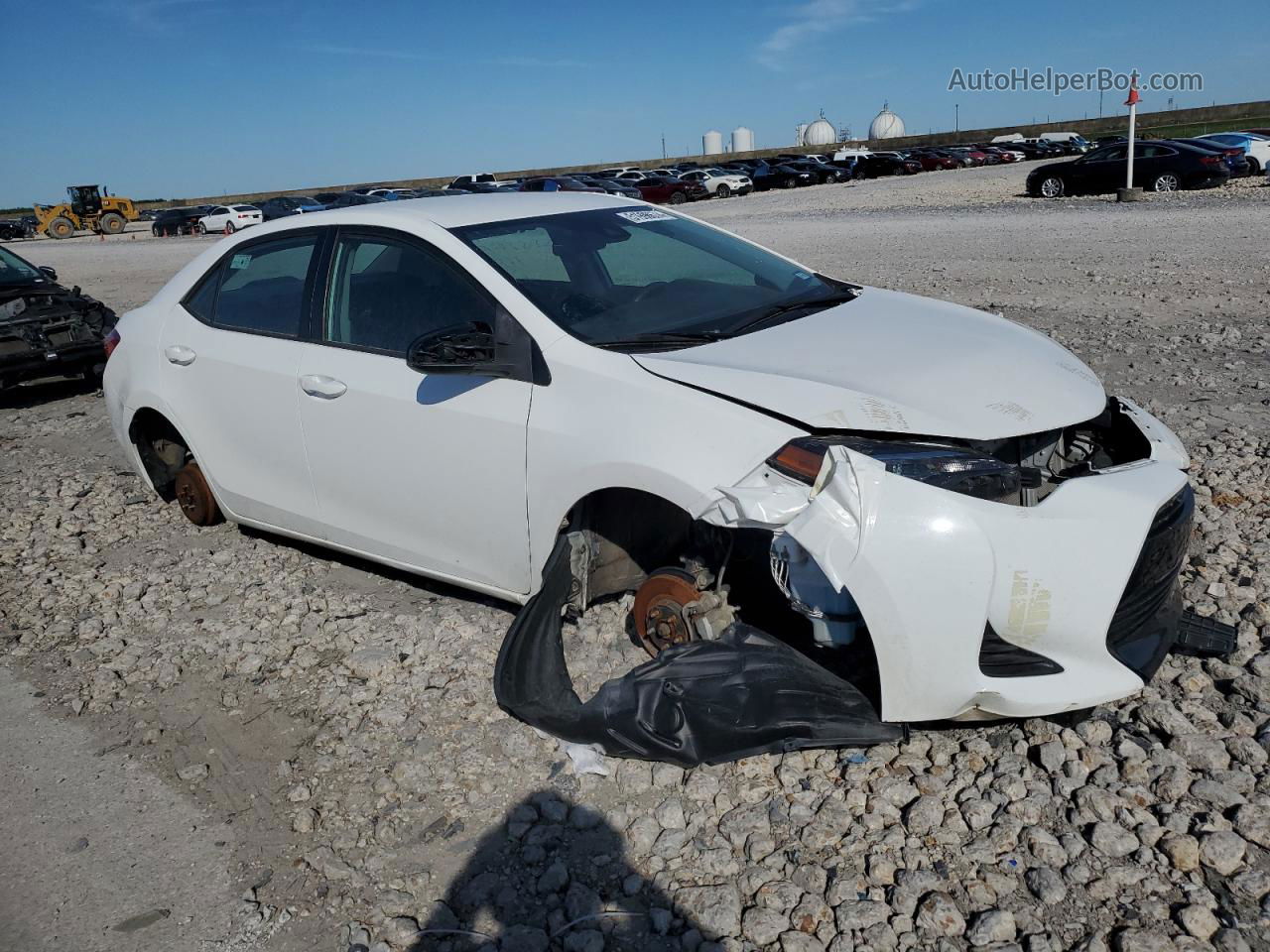 2019 Toyota Corolla L White vin: 5YFBURHE2KP939872