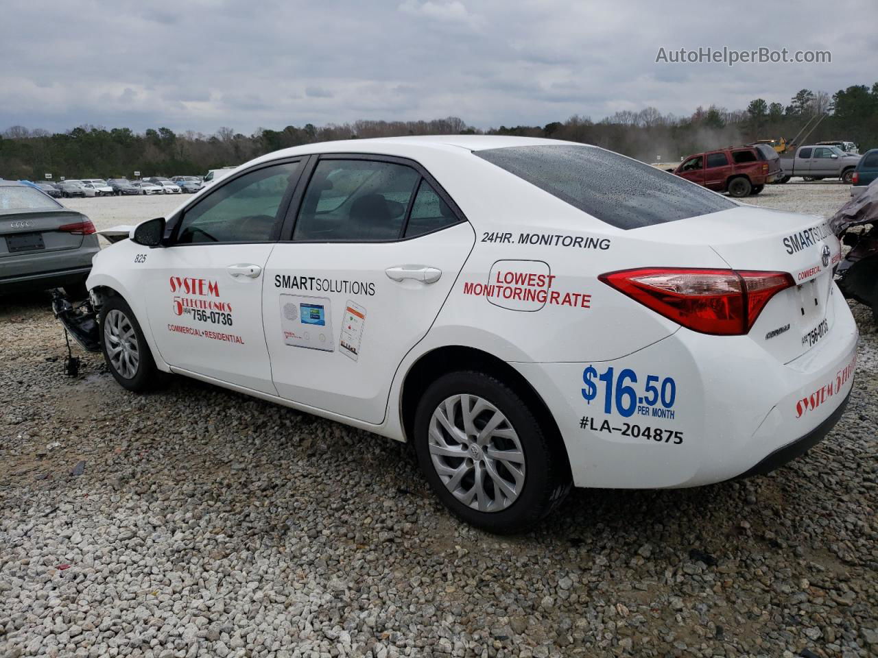 2019 Toyota Corolla L White vin: 5YFBURHE2KP949141