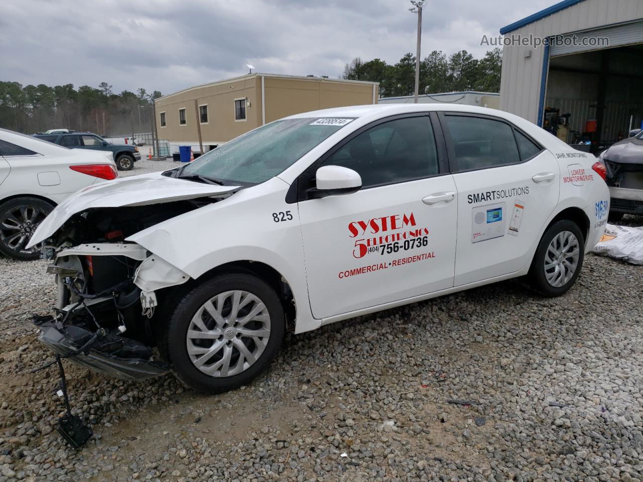 2019 Toyota Corolla L White vin: 5YFBURHE2KP949141