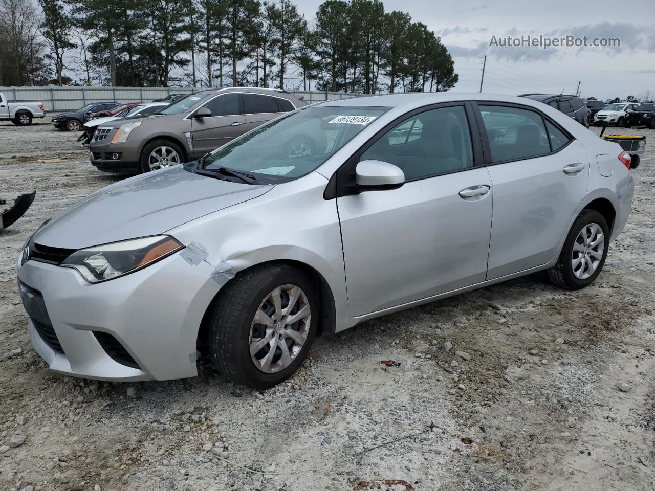 2014 Toyota Corolla L Silver vin: 5YFBURHE3EP030799