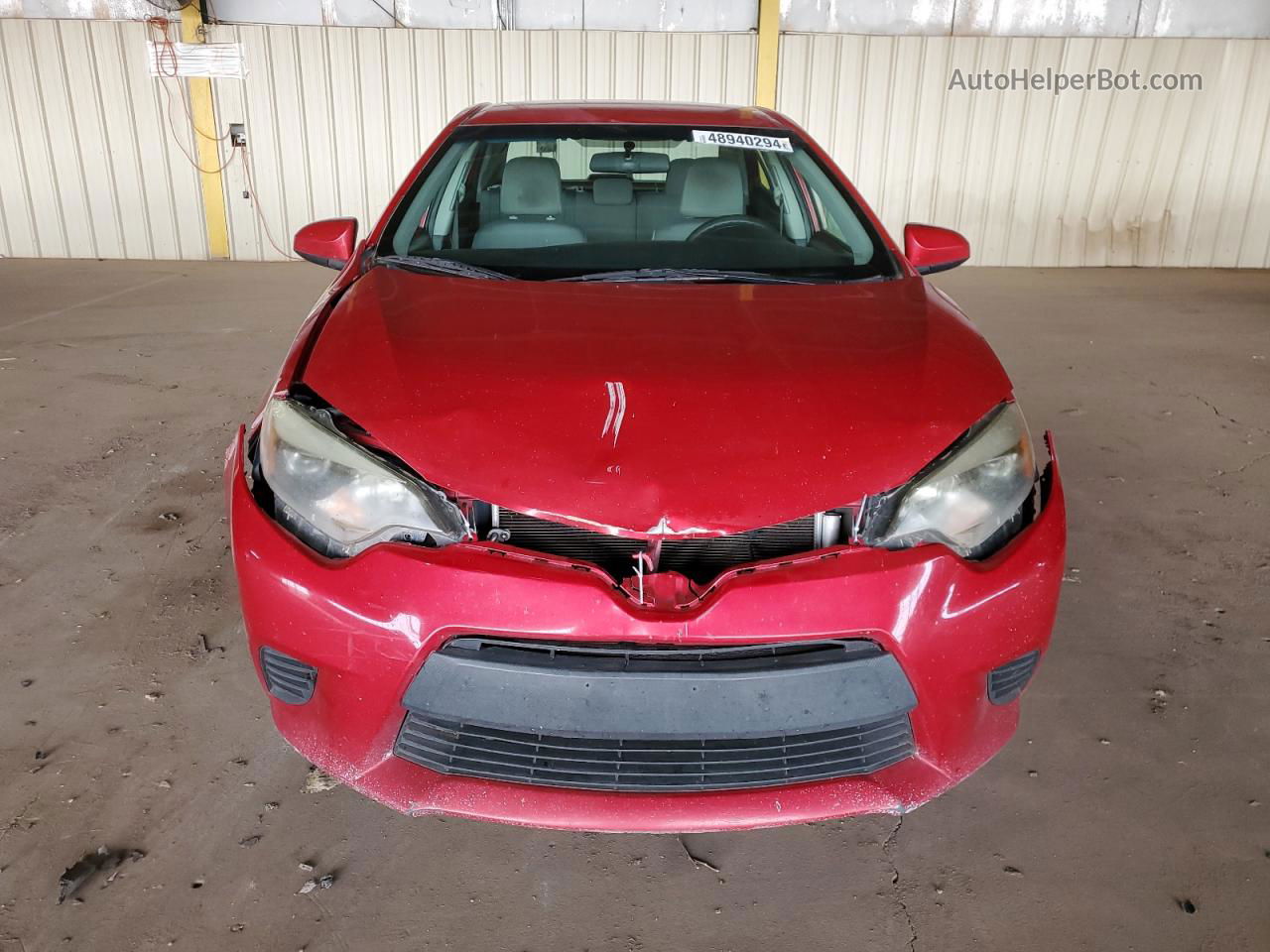 2014 Toyota Corolla L Red vin: 5YFBURHE3EP052964