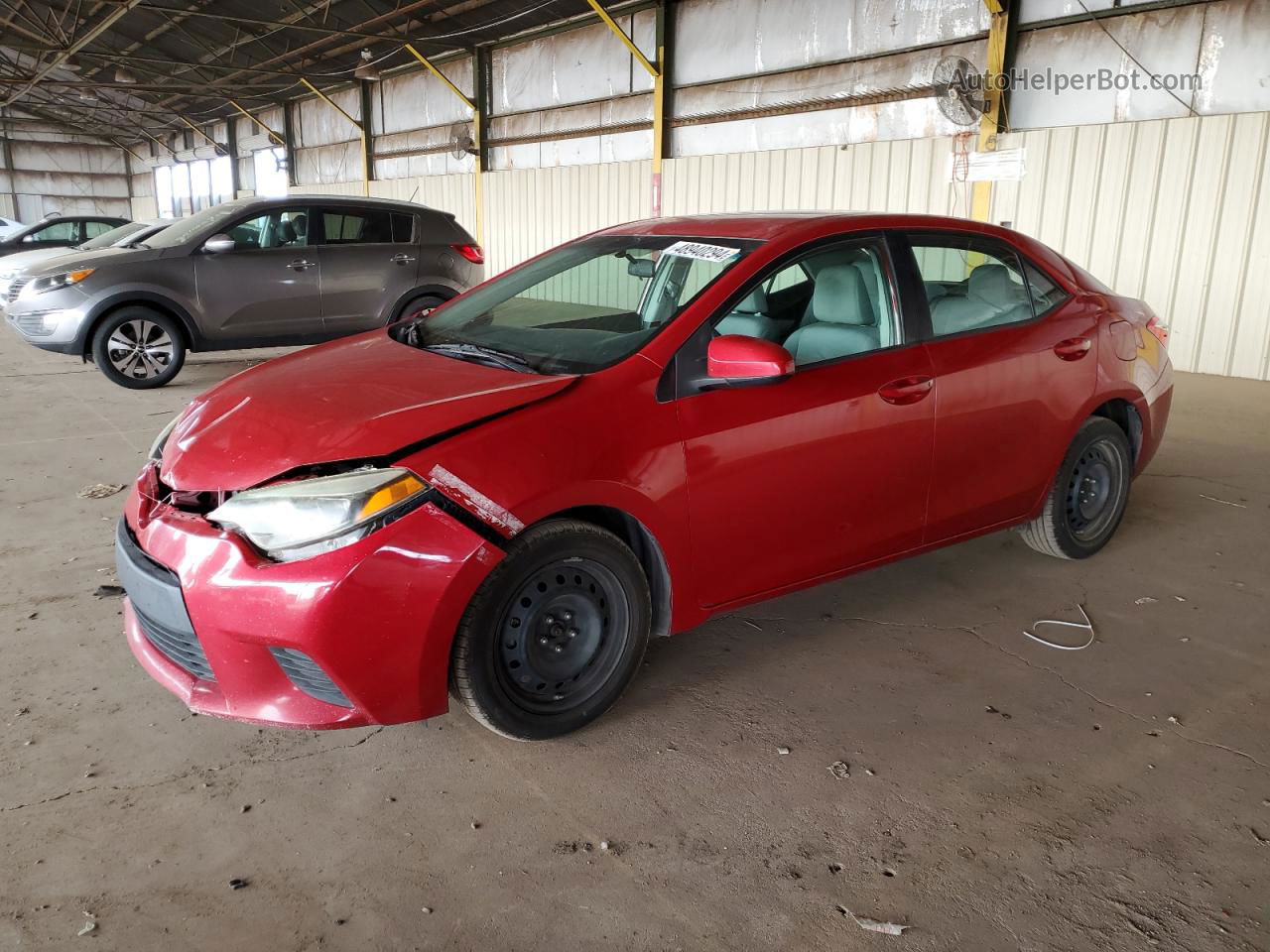 2014 Toyota Corolla L Red vin: 5YFBURHE3EP052964